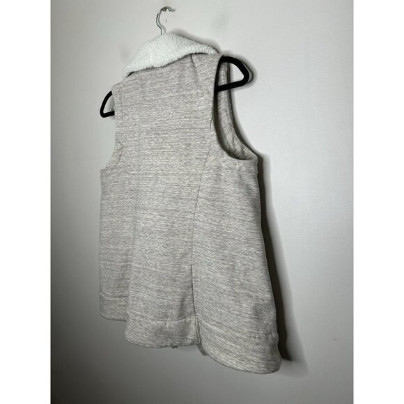 Athleta Apres Anything Vest Women's Tan Sherpa Fleece Lined Open Front Size Med - Picture 10 of 10